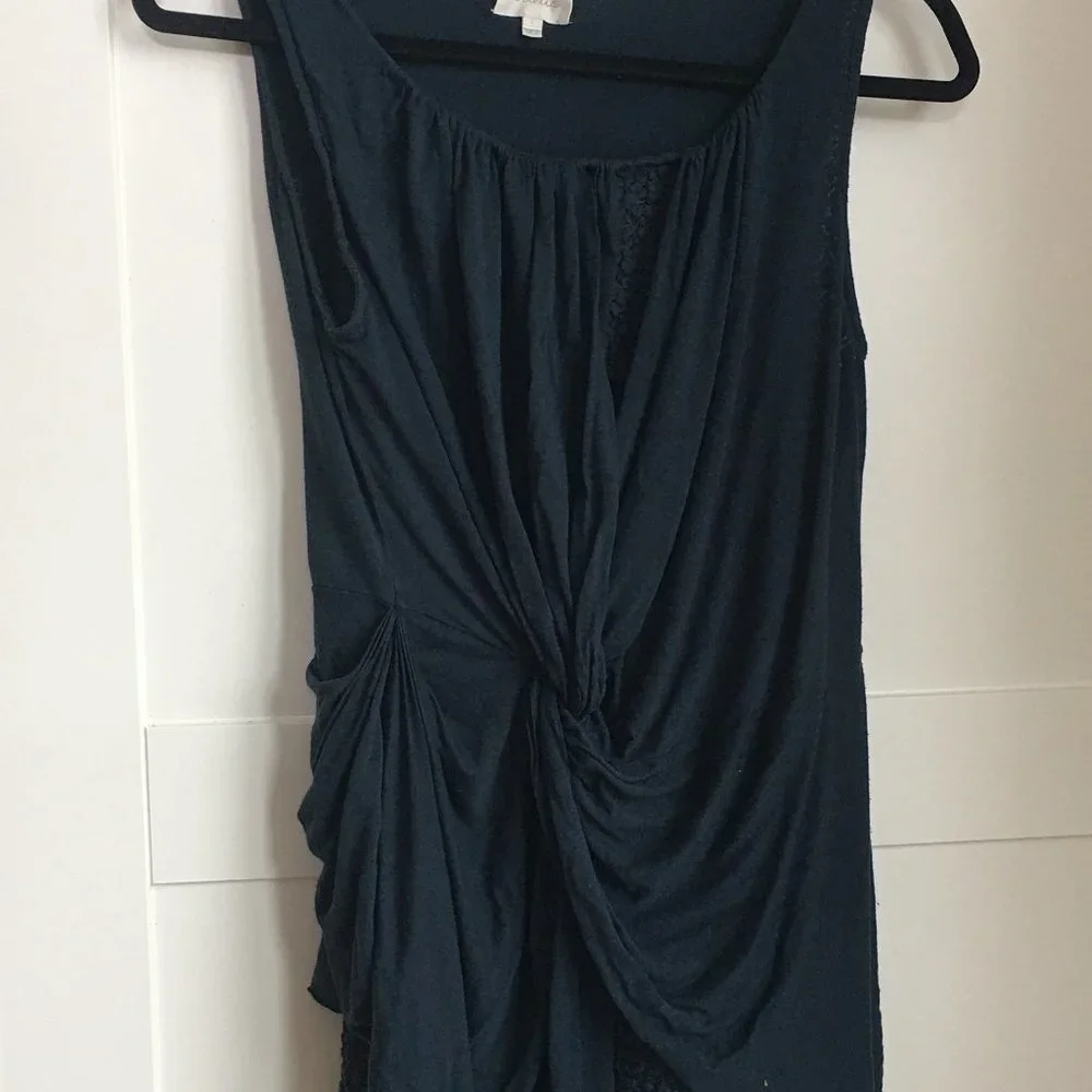 Deletta Dark Teal Sleeveless Blouse - Picture 2 of 9